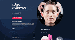 Desktop Screenshot of kadernice-klara.cz
